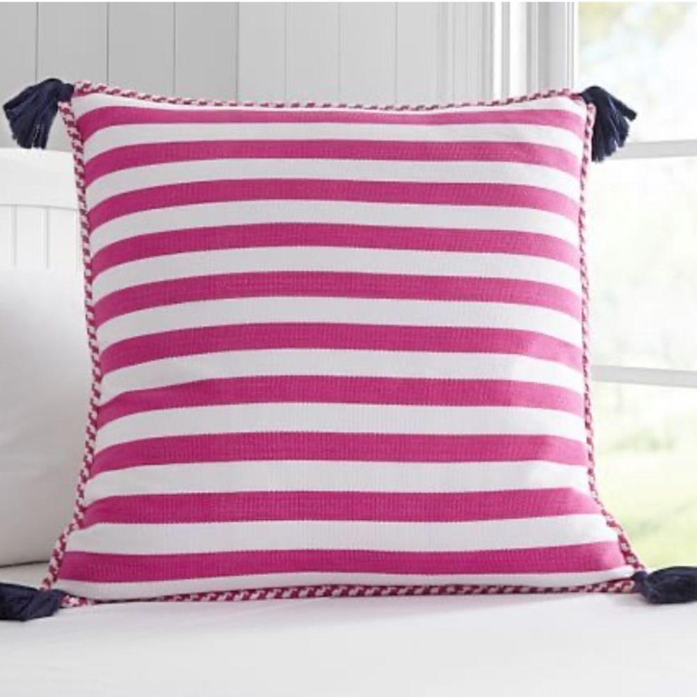 Pottery Barn Kids Large Stripe Tassel Sham